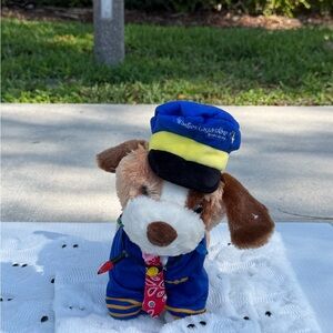 Cuddle Barn Animated Dog Plush Pilot Travel Club Hat Musical Moving Stuffed